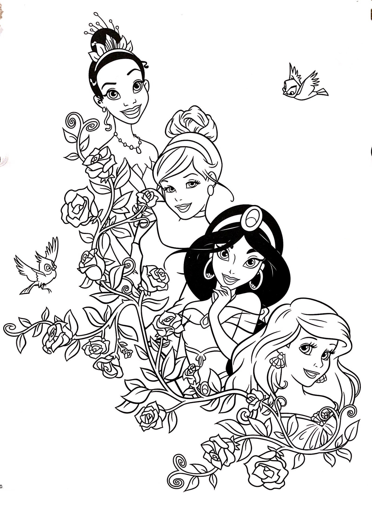 迪士尼公主线稿