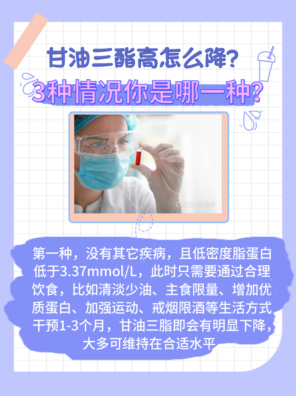 甘油三脂是造成动脉粥样硬化,导致心脑血管病发生的一个危险因素,当