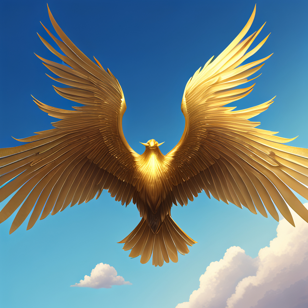 百度ai下的大鹏鸟,展翅飞翔,好不自在.