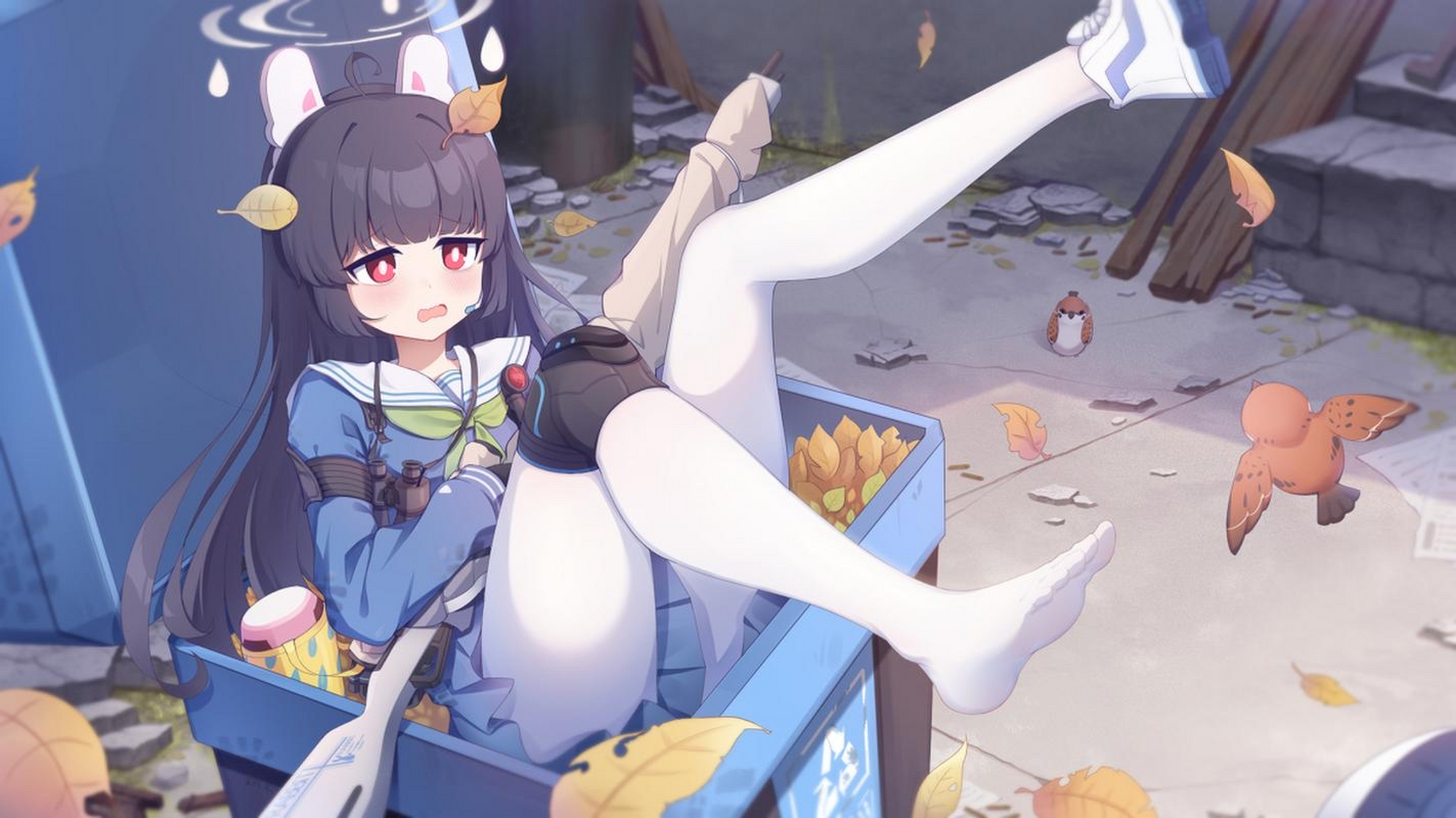 垃姬兔钻垃圾桶,还是可回收的,那清运车司机非我莫属了[滑稽][滑稽]