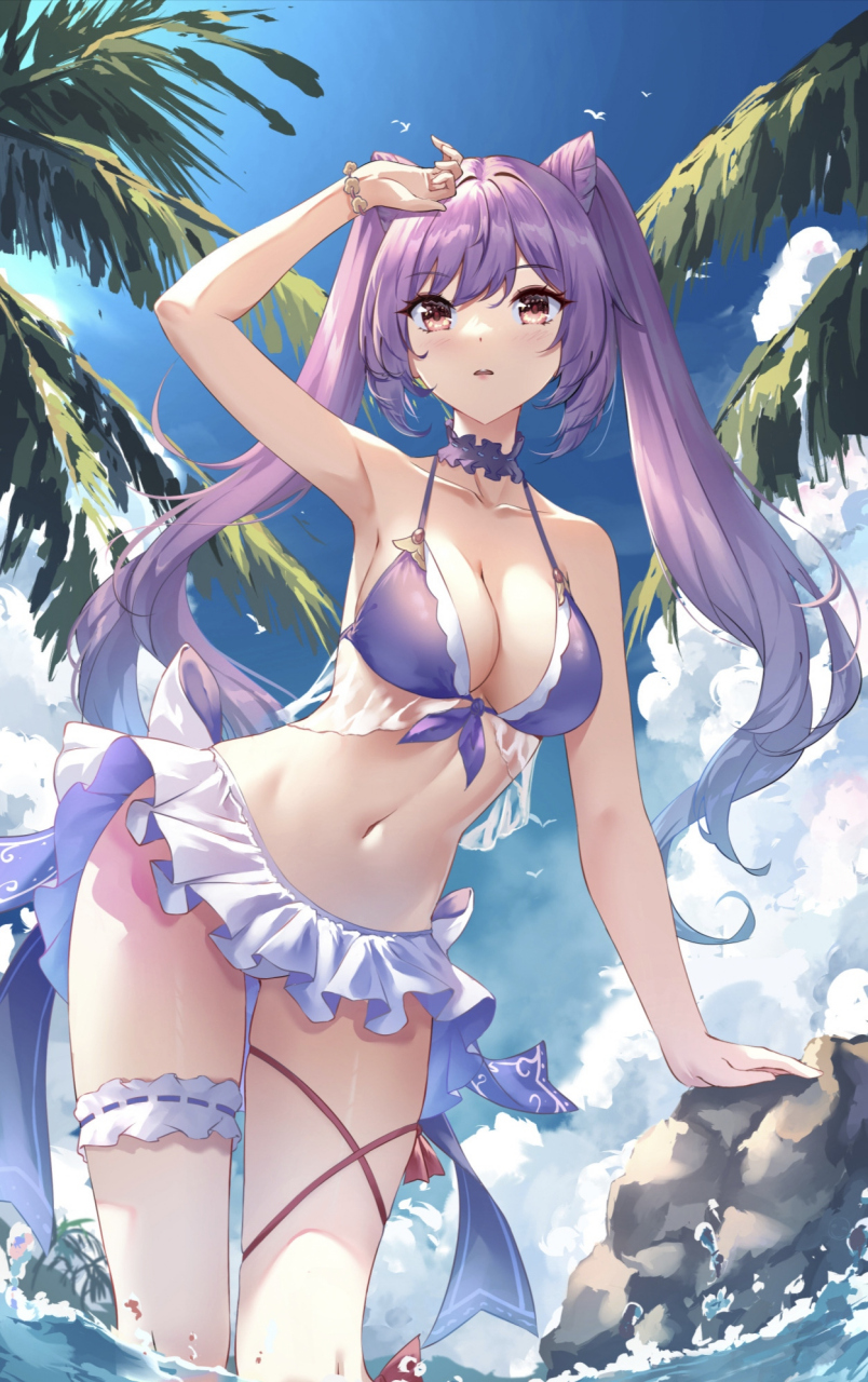 泳装刻晴小姐 画师:红茶饼