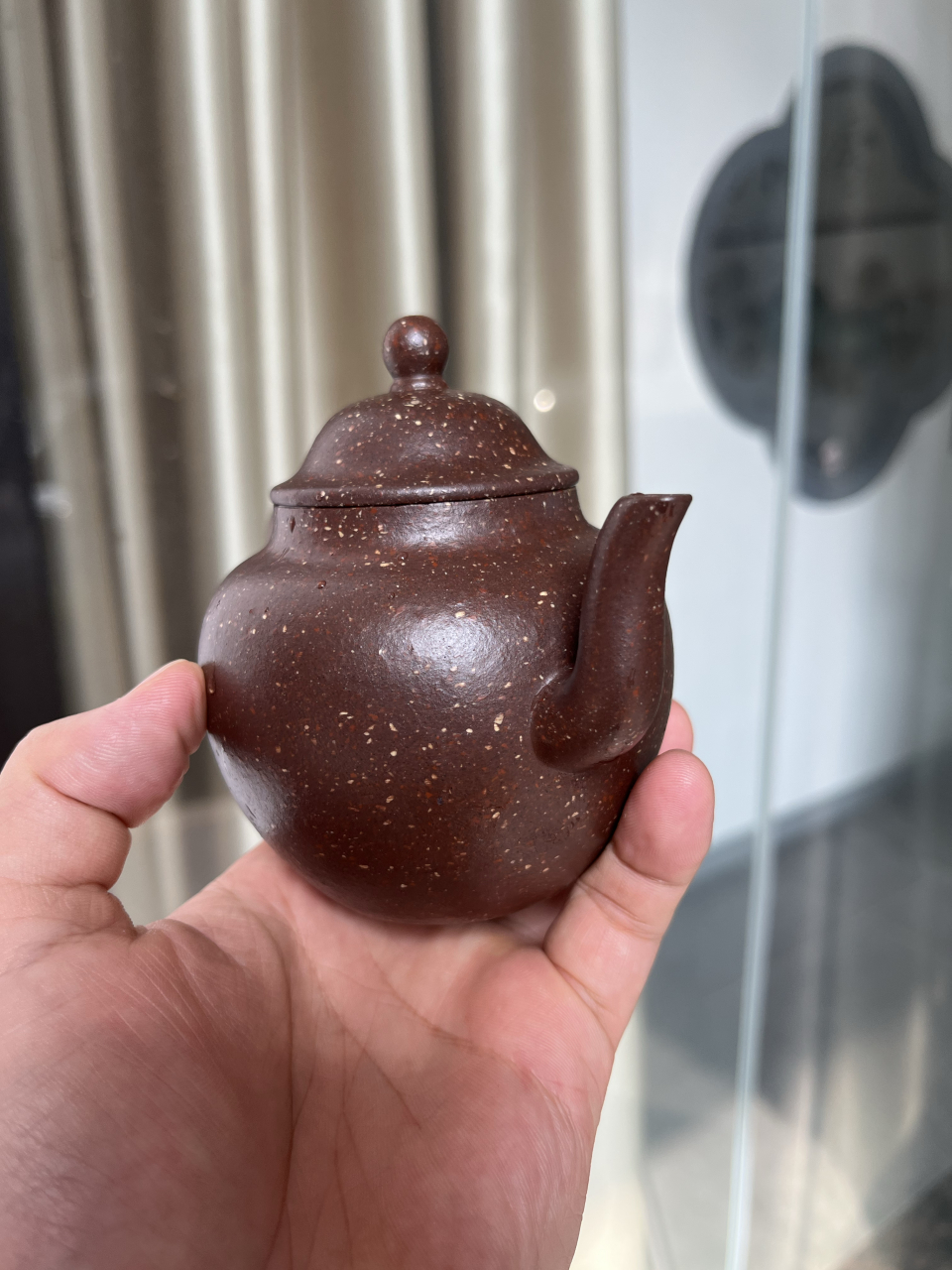 慕古 :大彬款高灯壶 冯老师全手工制作 雪花泥 270cc 雪花泥,颗粒丰富