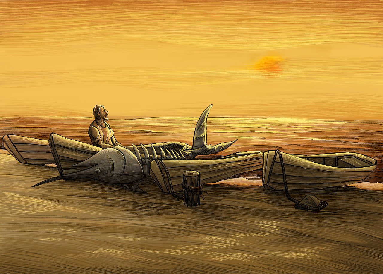 《老人与海》读后感海明威把我带进了一位老人的孤独世界