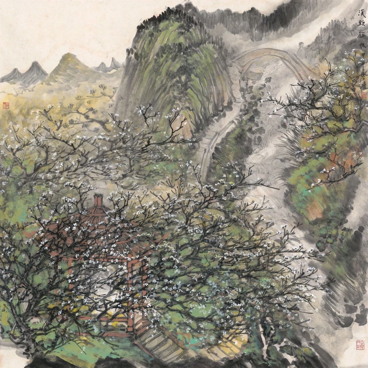 广州美院|张东山水画,墨色交融!