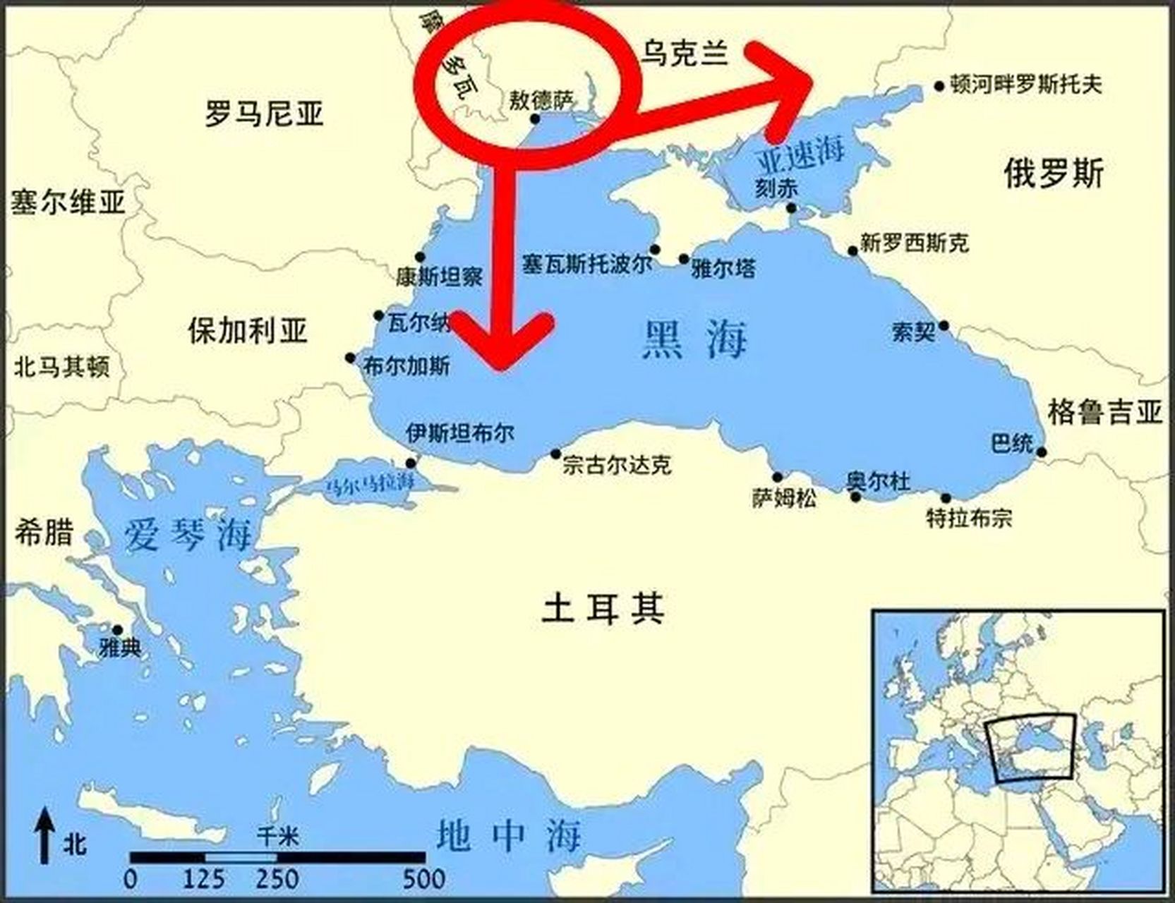 敖德萨海地图图片