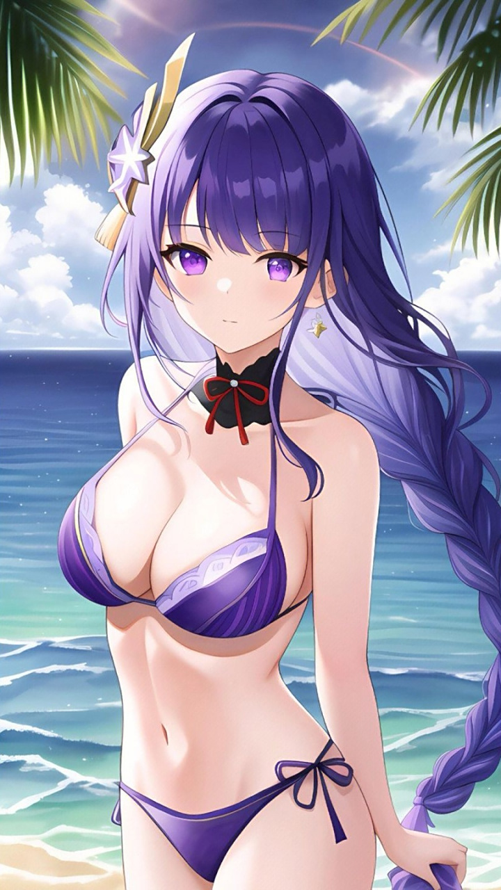 雷电将军的泳衣#原神# #美女