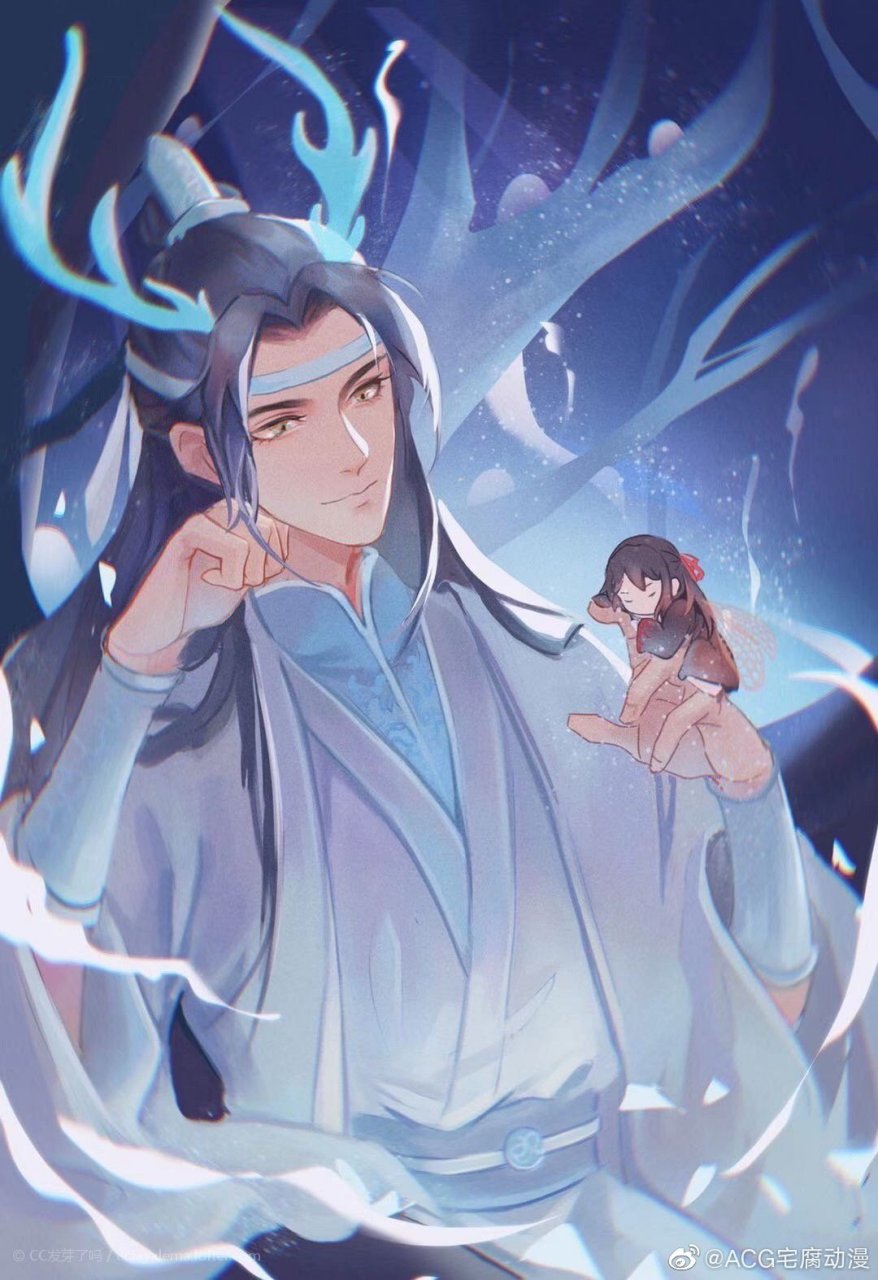 魔道祖师#魔道祖师动画 龙叽狐羡,汪叽满眼宠溺 lof:发芽了吗