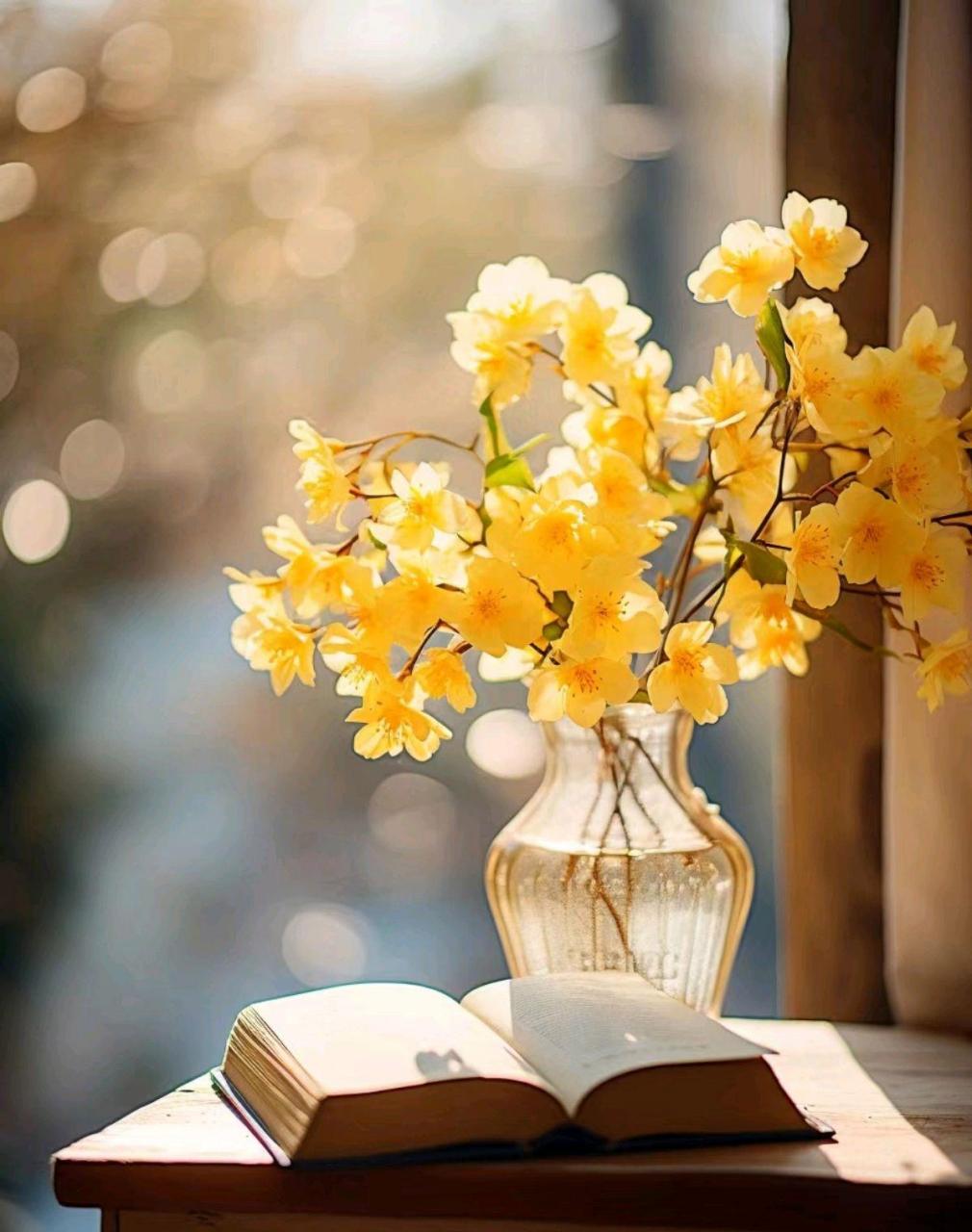 简易插花:黄色的野花很温馨