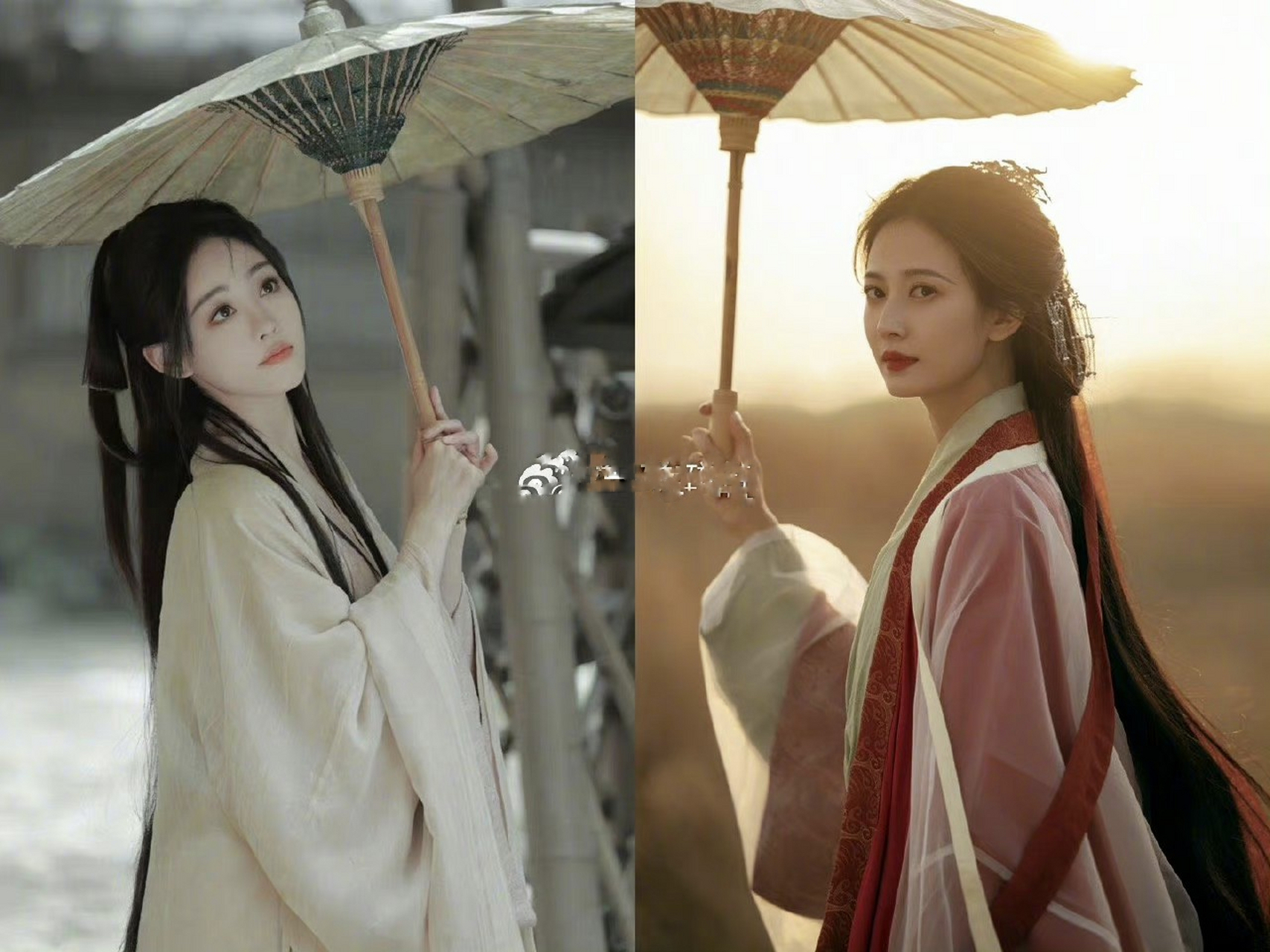 陈钰琪,祝绪丹同款古装撑伞,更喜欢谁的风格?