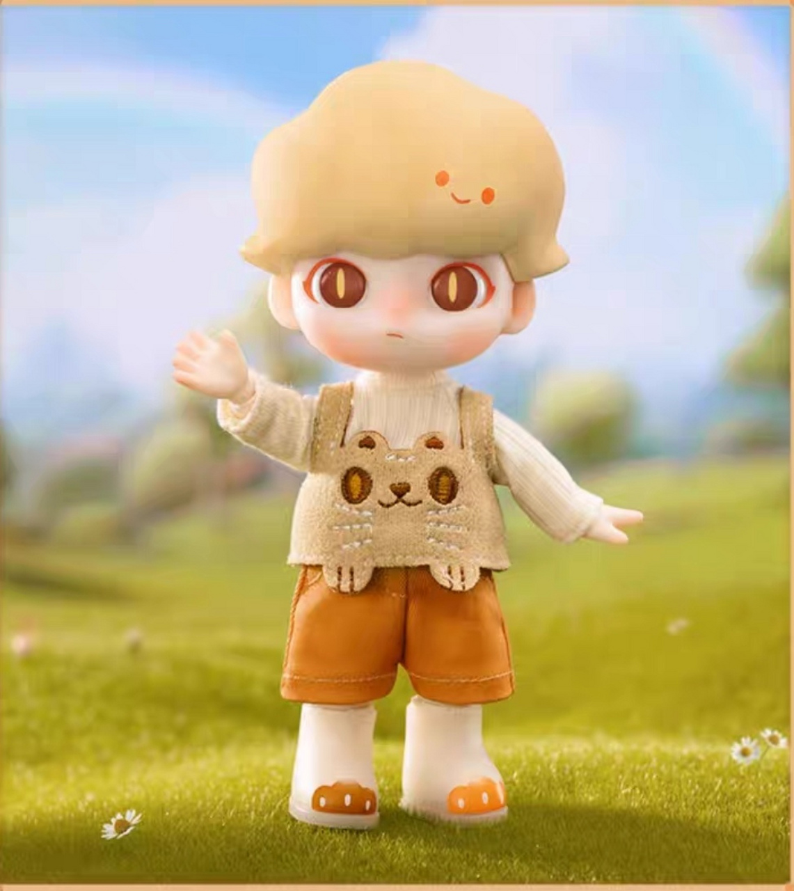 popmart 泡泡玛特 dimoo 雨衣小猫可动人偶可爱娃娃玩具礼物!