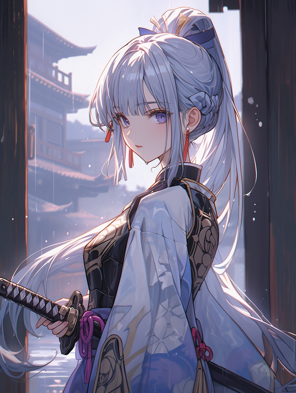 古风绫华太美啦 ai画师:canpon1992x#二次元美图# #我爱二次元