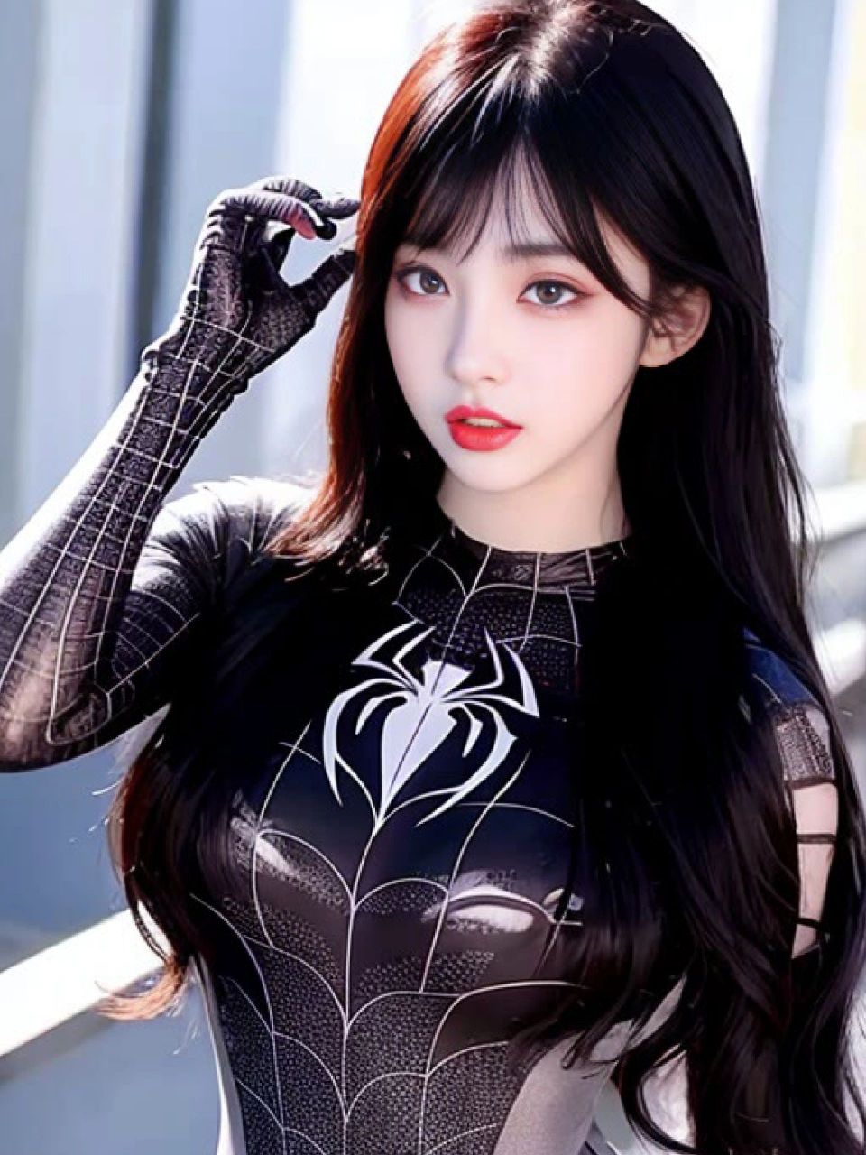 ai绘画——黑蜘蛛#养眼美女# #ai绘画