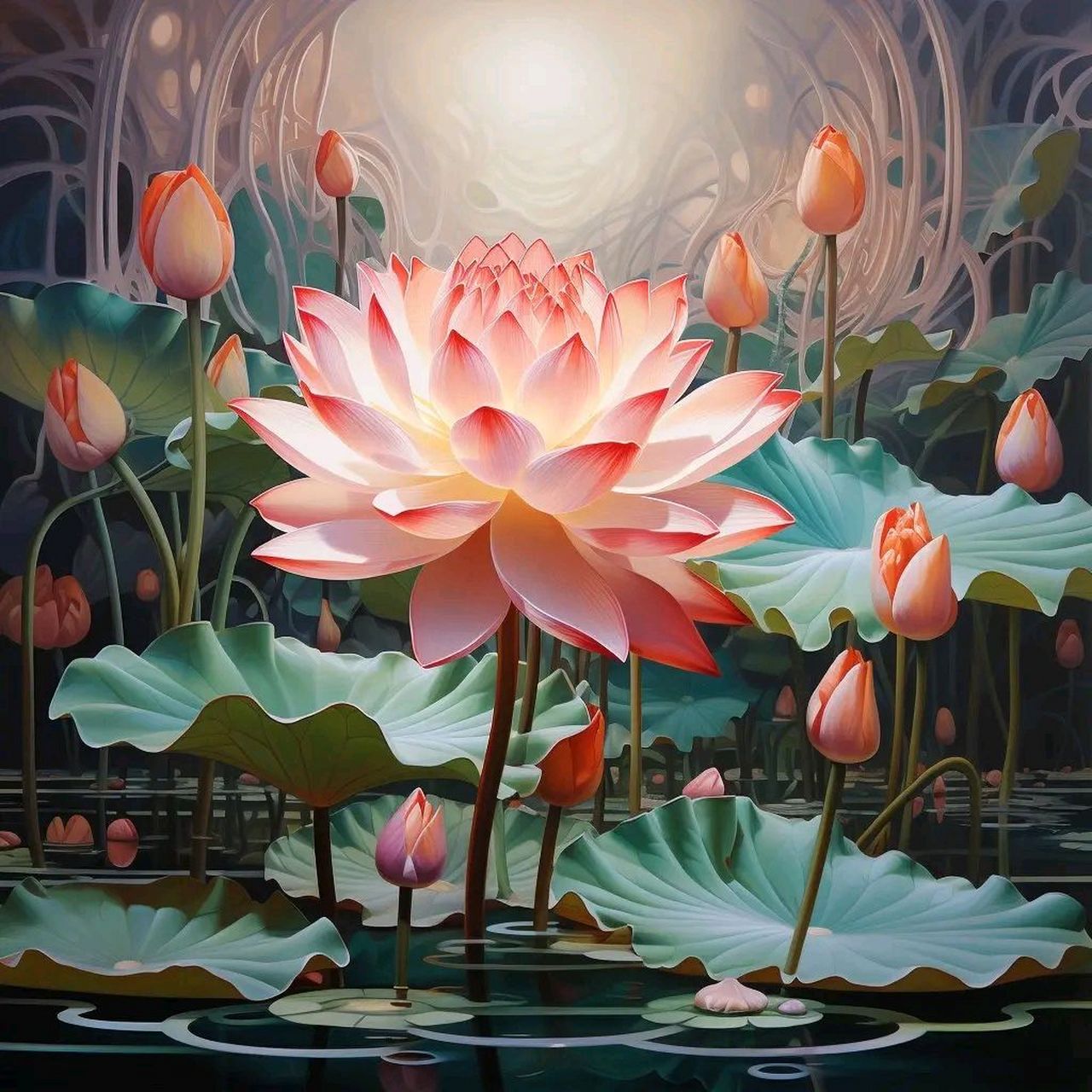 莲花头像,愿我如莲,此生得安然 心中若有美,处处莲花开