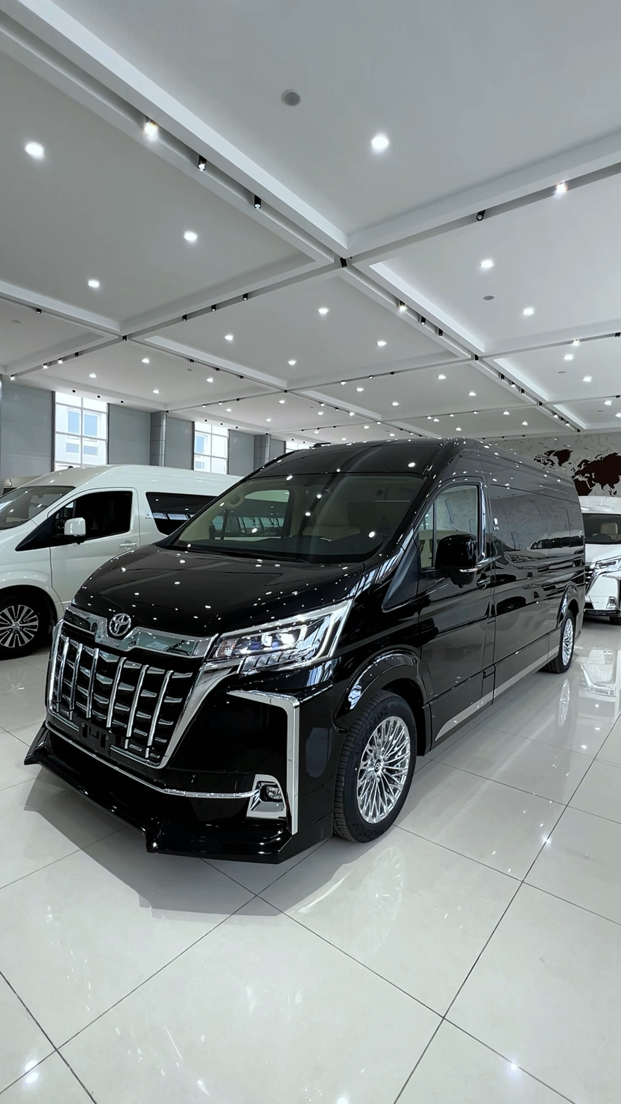 丰田海狮七座升级轮胎黑色外观版蓝牌大型商务车