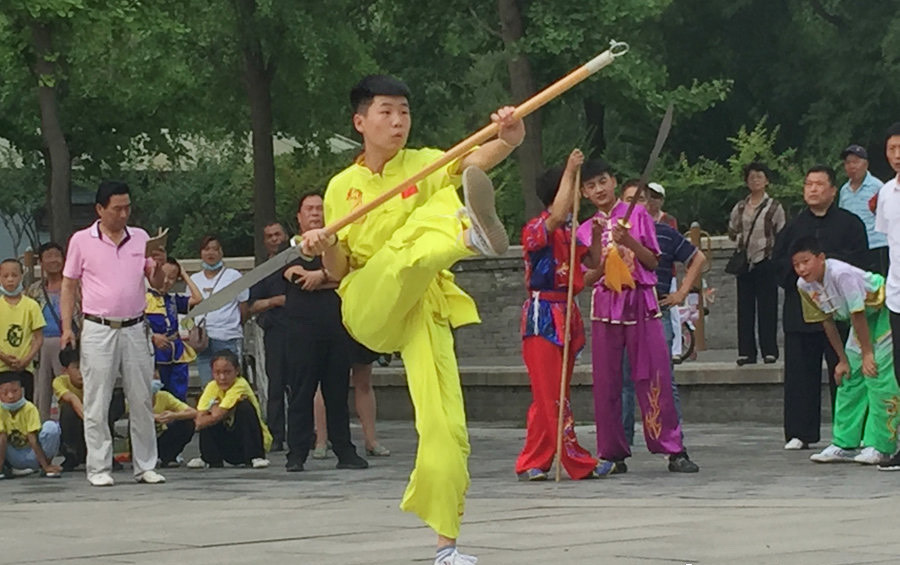 陕西咸阳市秦都区文化和旅游局举办中国红拳展演活动