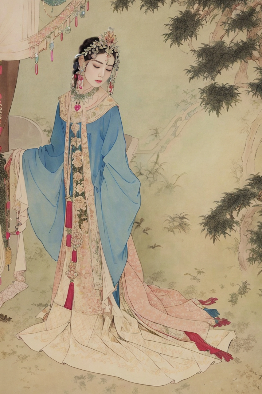 ai画廊# 中国古代四大美女之一,西施 / 春秋时期越国的美女,据说擞行