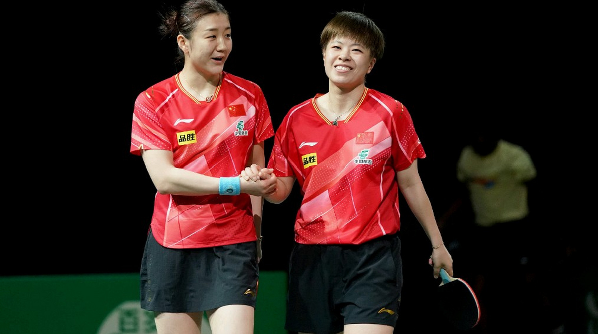 亚运会乒乓球女双总赛程如下: 国乒女双名单:孙颖莎/王曼昱,陈梦