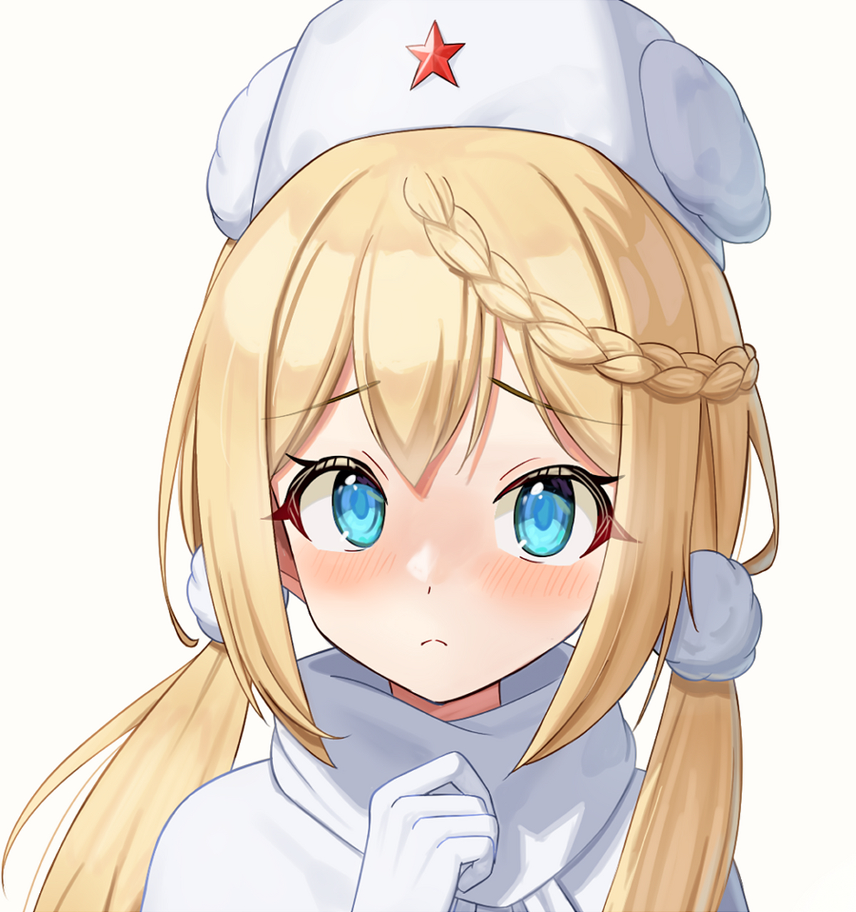 金发双马尾少女 画师:ティ-#二次元美图# #我爱二次元# #二次元萌妹