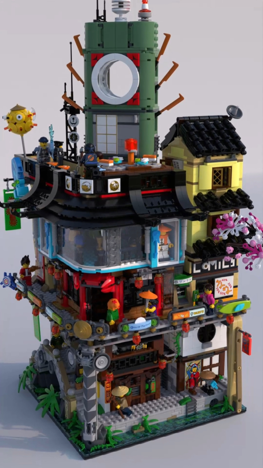 20秒完工的乐高幻影忍者城市