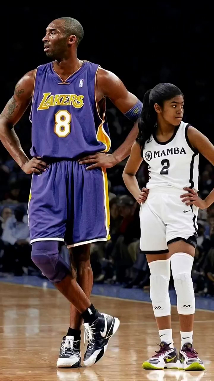 科比场边观战gigi比赛篮球!