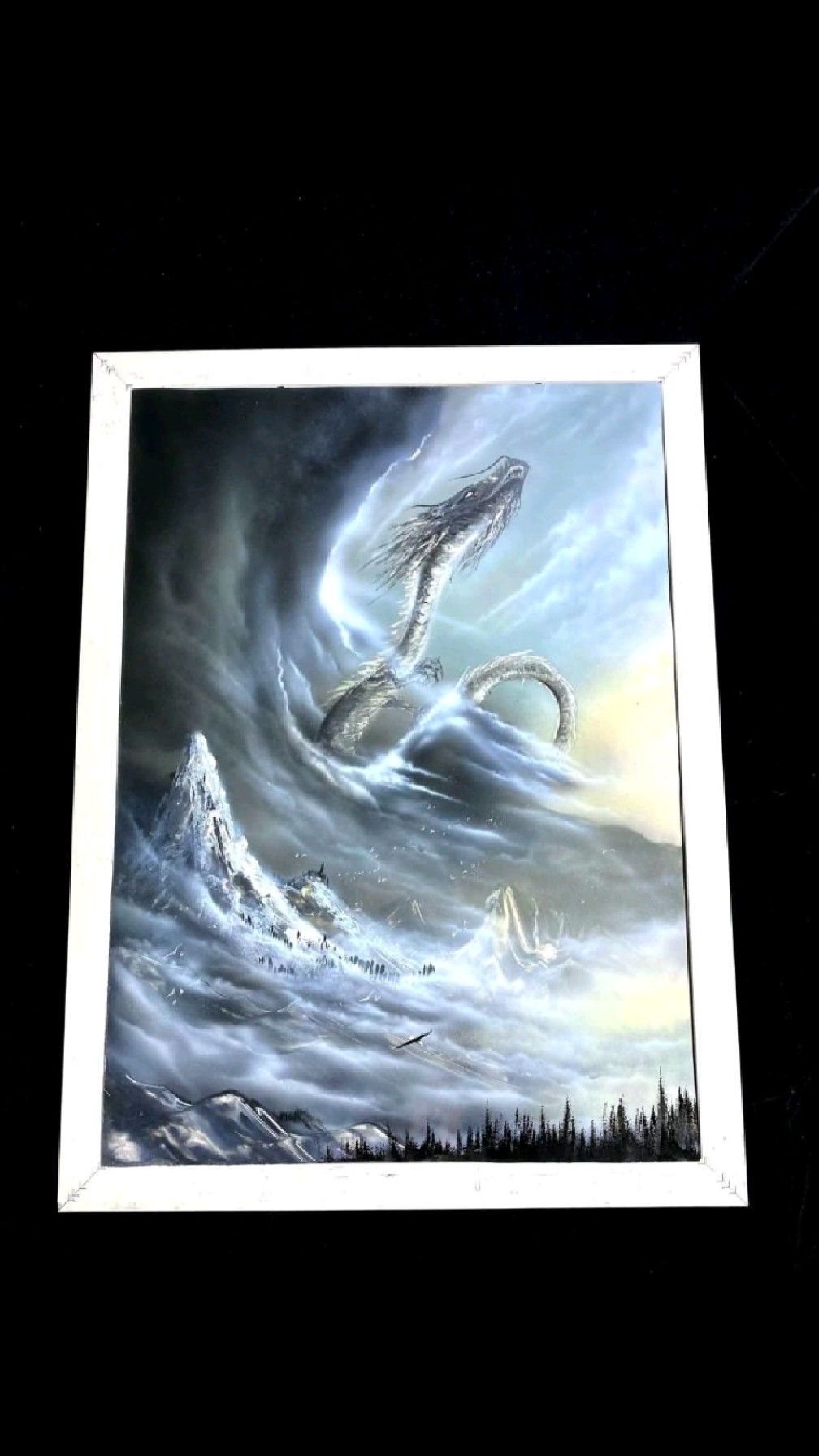 用喷漆画一幅龙啸九天喷漆画