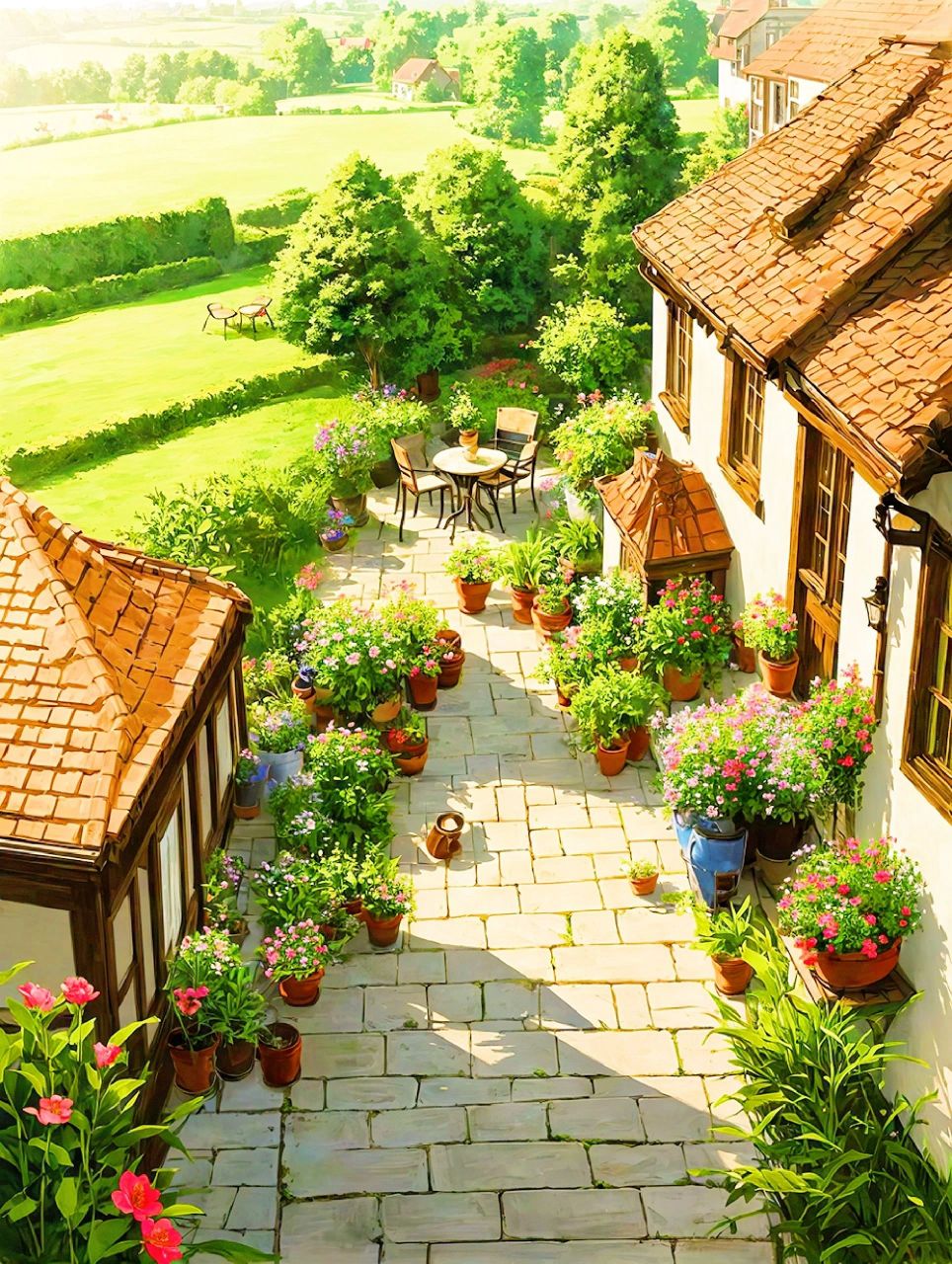 读书,赏花,品茶,享受慢生活.