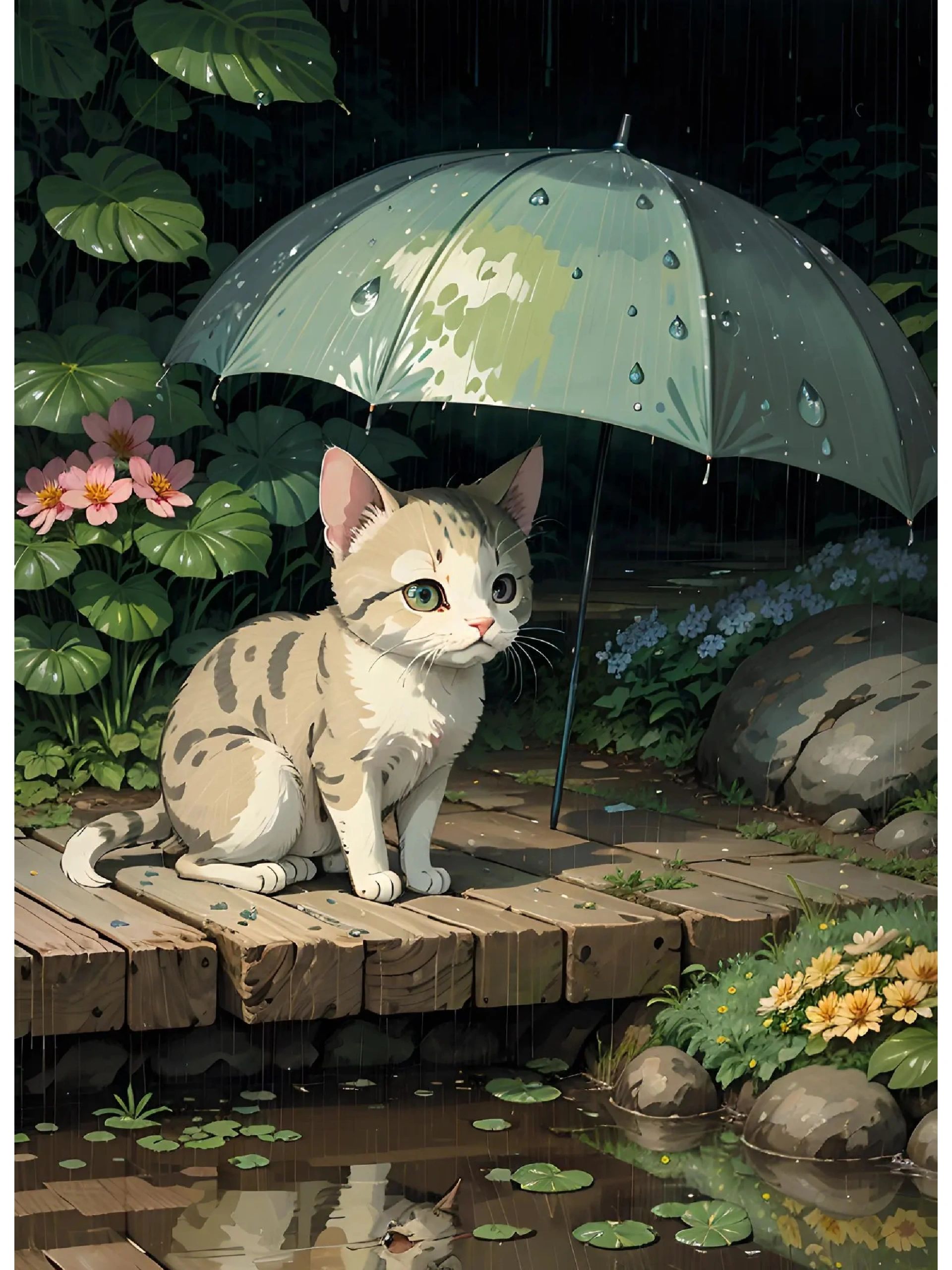 治愈系美图 雨中的小猫咪