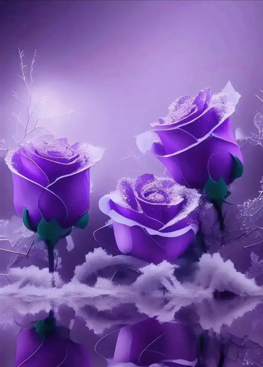紫色系列的玫瑰