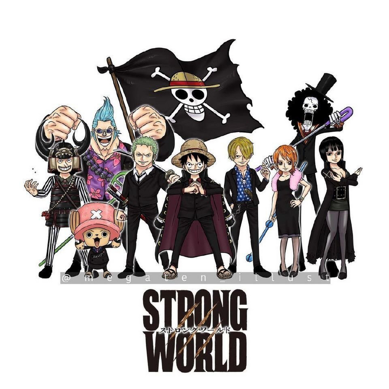 海贼王# 草帽团,西装帅呆了[打call][打call]