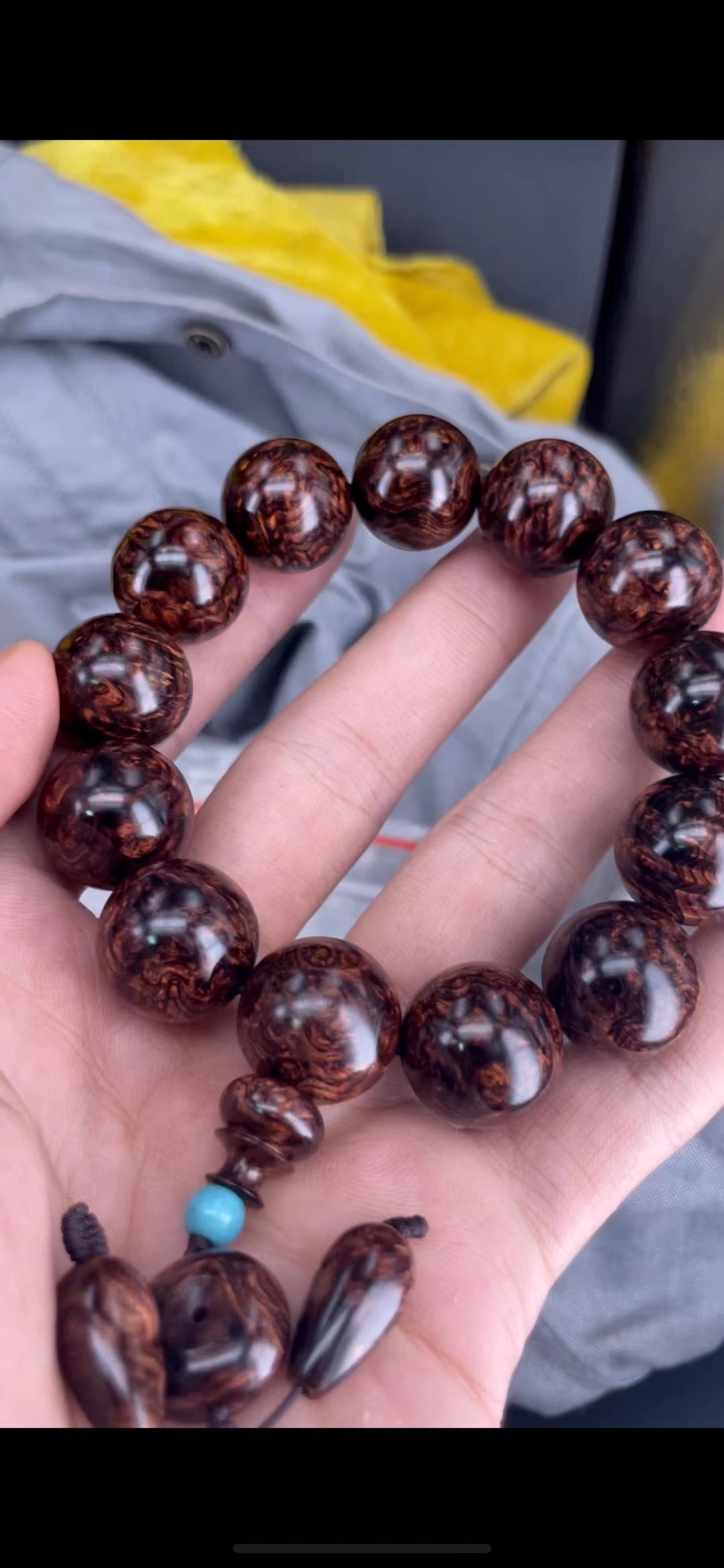 越南黄花梨爆满瘤疤手串