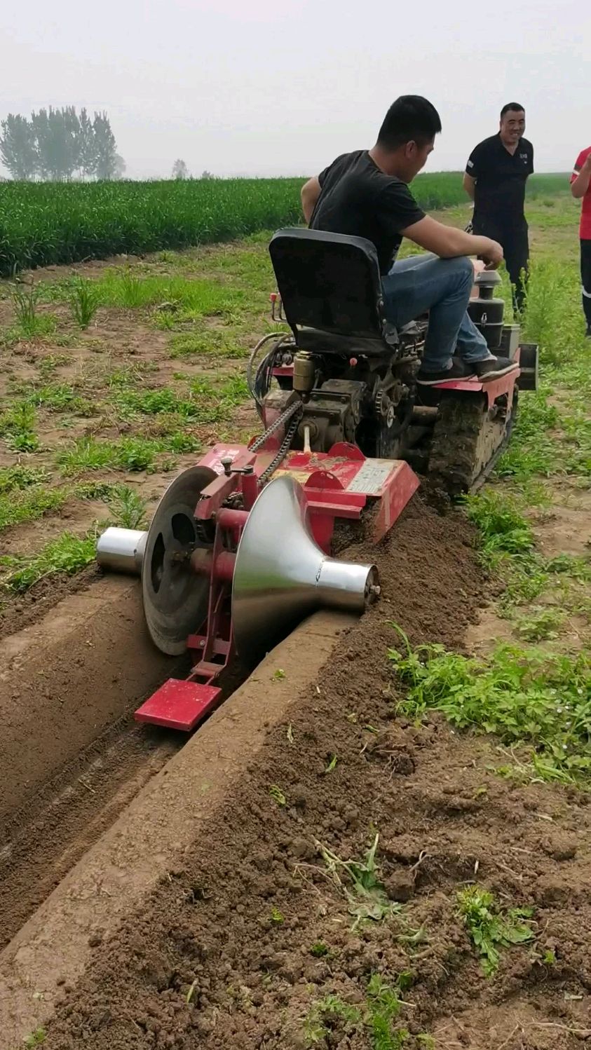 主机带草莓开沟起垄机