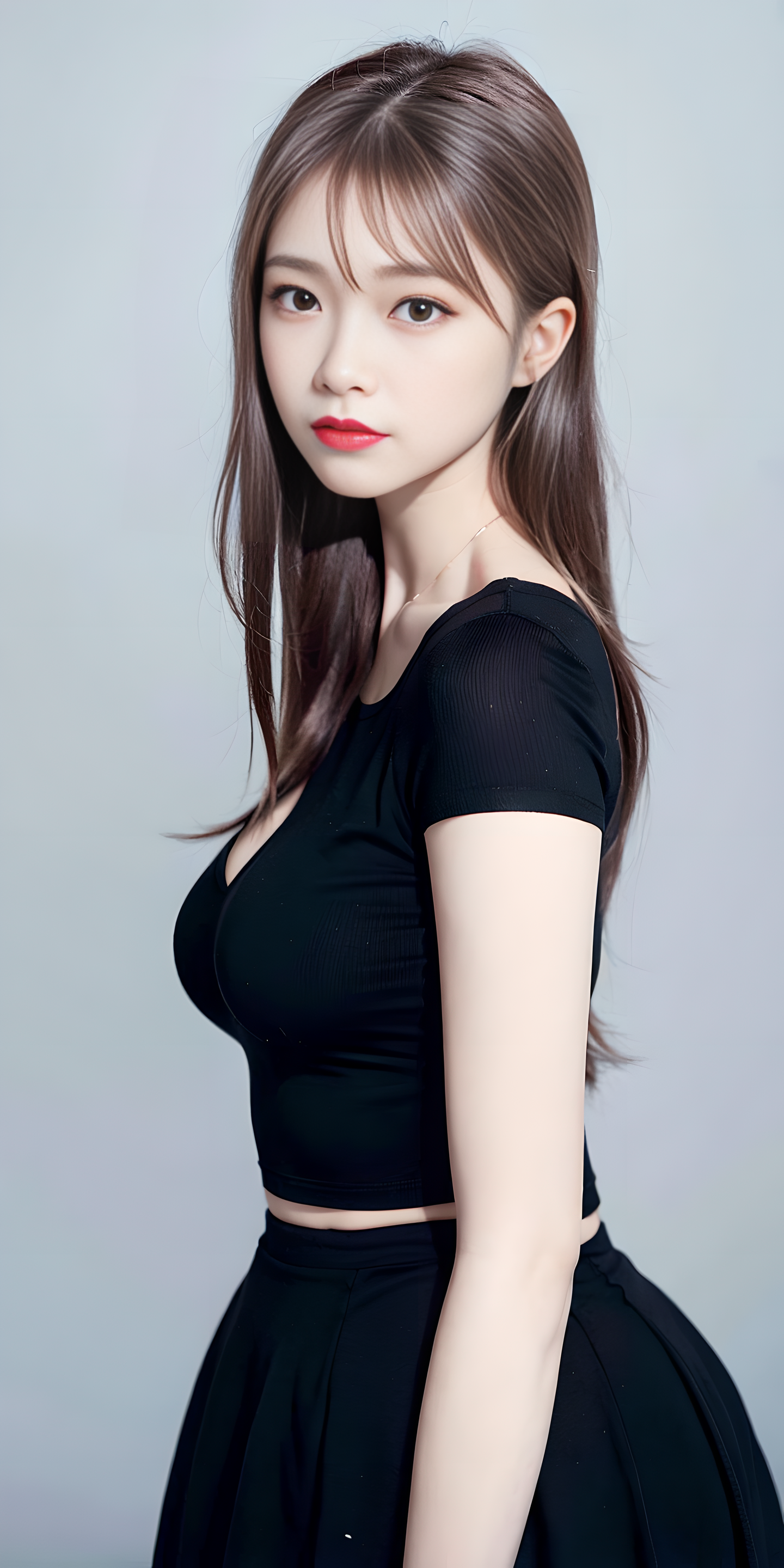 黑衣美人:描绘纯净神秘的女性之美