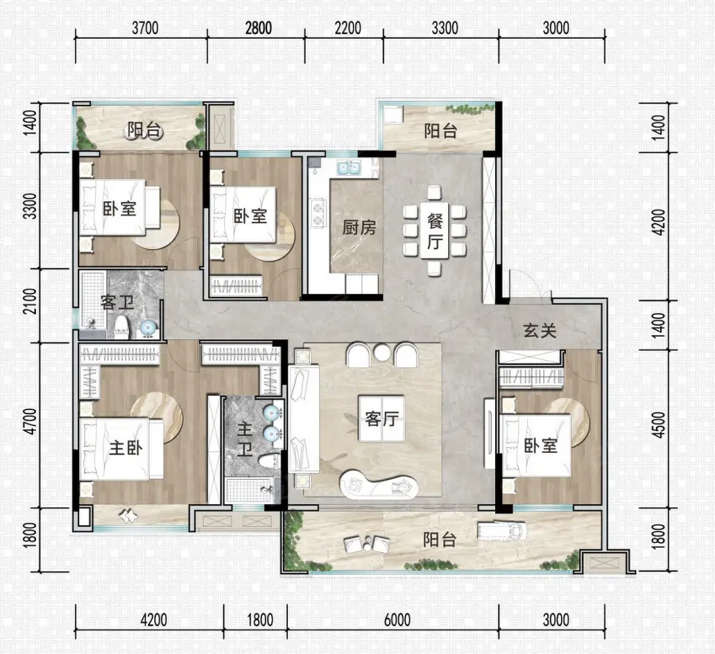 4间平房室内格局图片