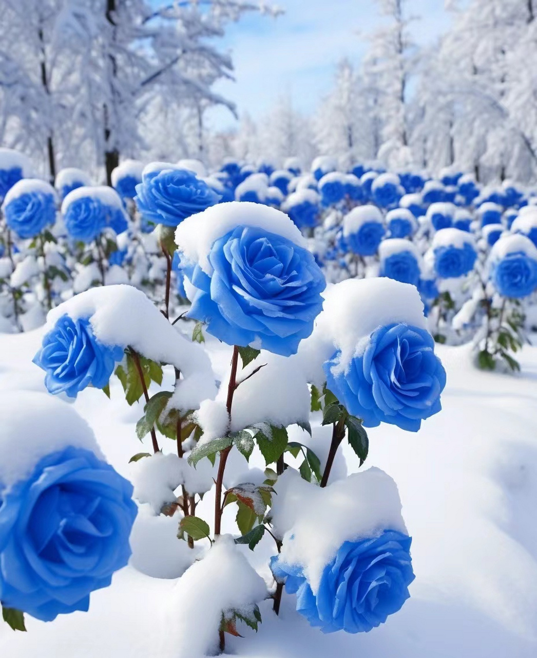 冬雪里的浪漫玫瑰#我的旅行日记