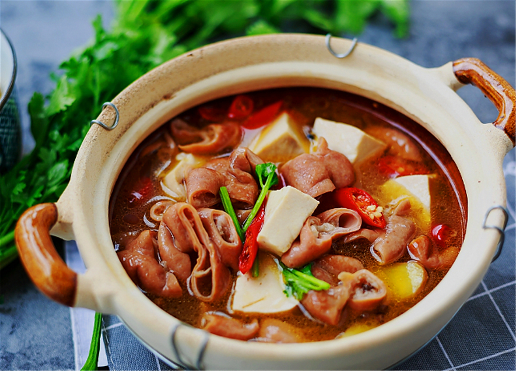 首先,肥肠豆腐所用到的材料非常简单,主要包括豆腐,猪大肠,辣椒 ..