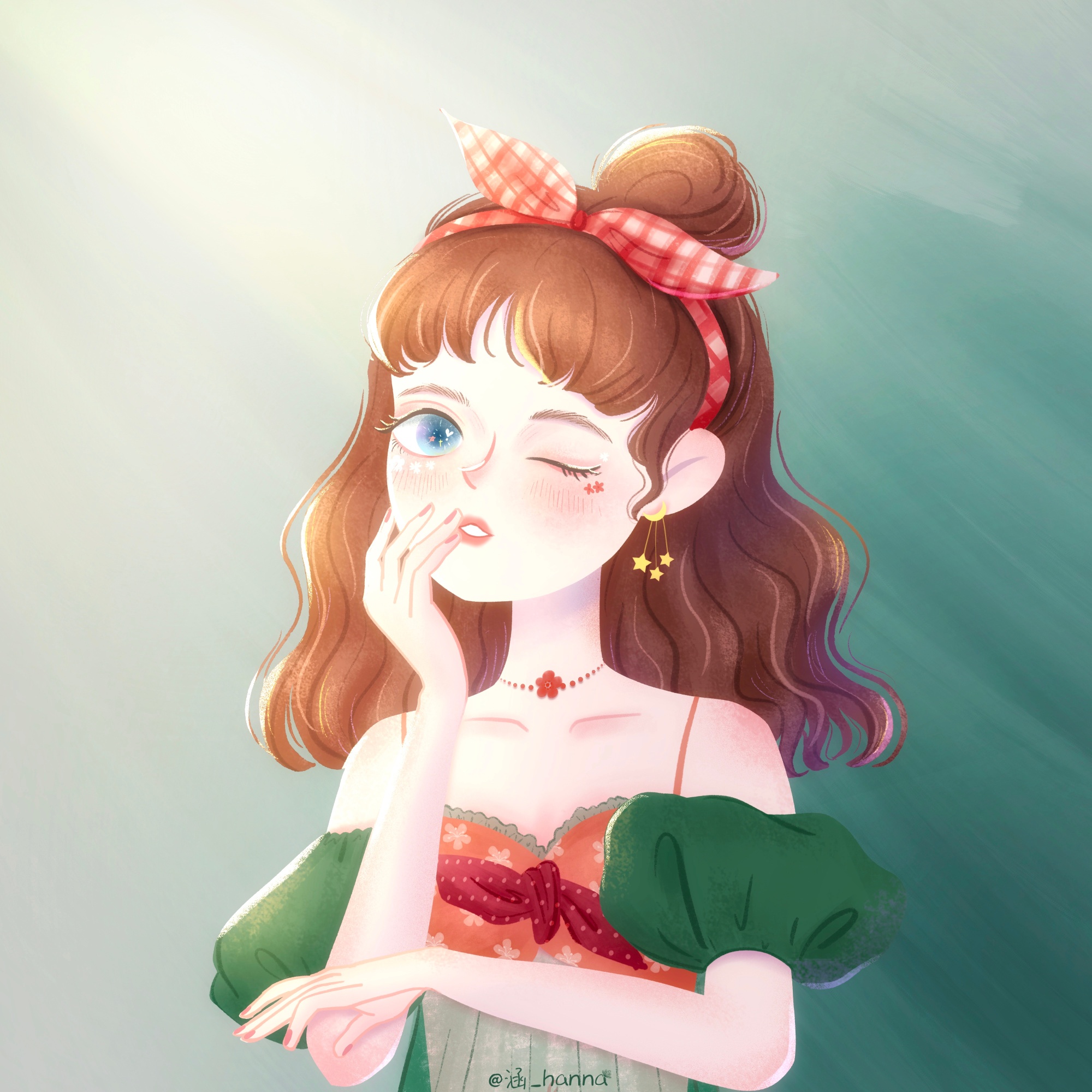 超级可爱女生头像,画风可爱,配色轻盈,宛如小仙女