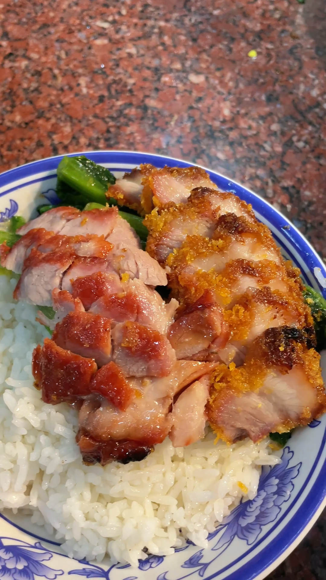 蜜汁叉烧双拼饭,看着都想吃!