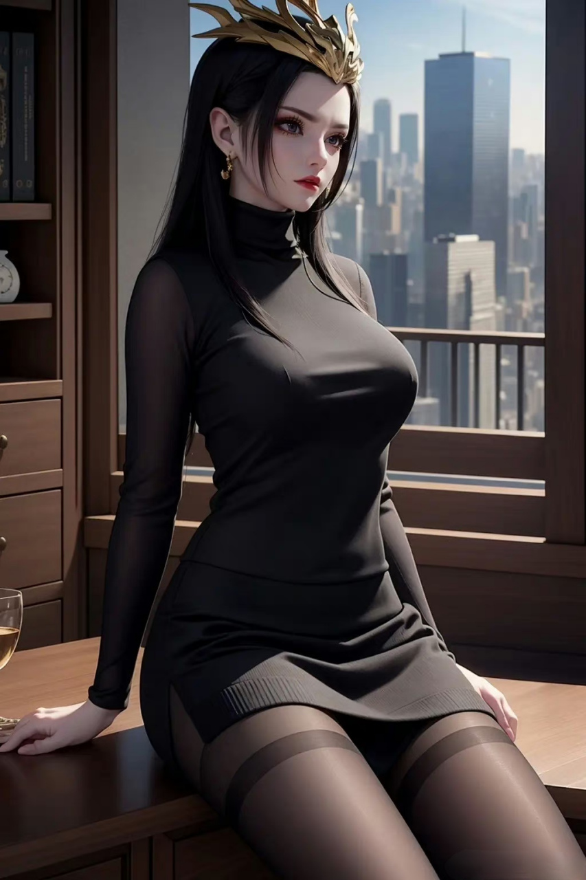 九月动态激励计划# #斗破苍穹# 美杜莎女王黑色现代装扮配这黑丝