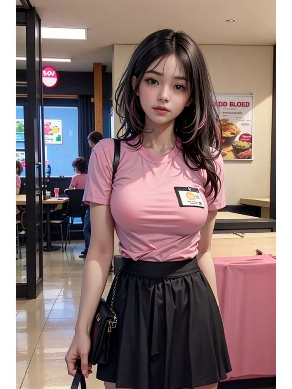 ai绘画# 如果麦当劳服务员是这样的小姐姐,你一天要去吃几顿?
