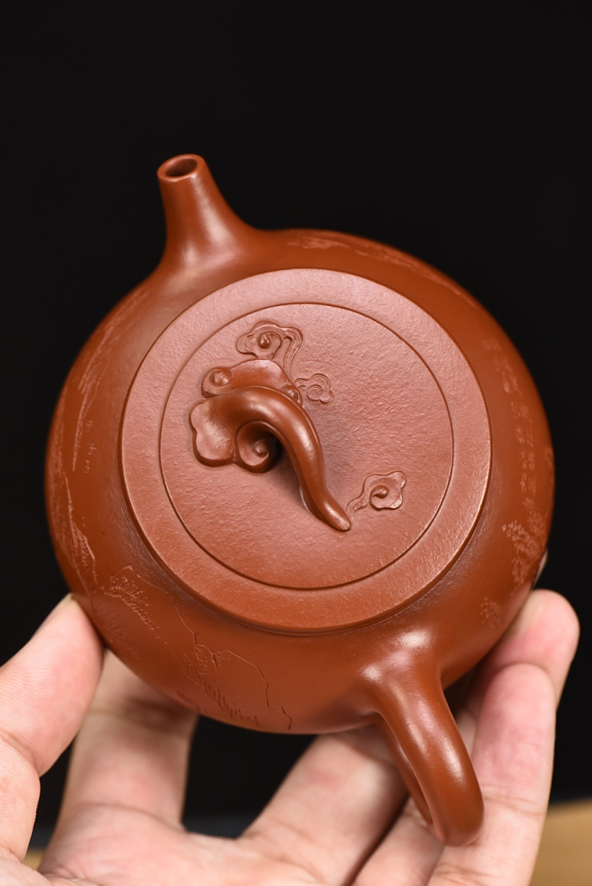 汤宣武【锦上添花】  原矿大红袍  210ml#紫砂壶# #全手工