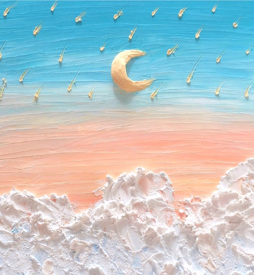 少女心星空油画(图源微博)