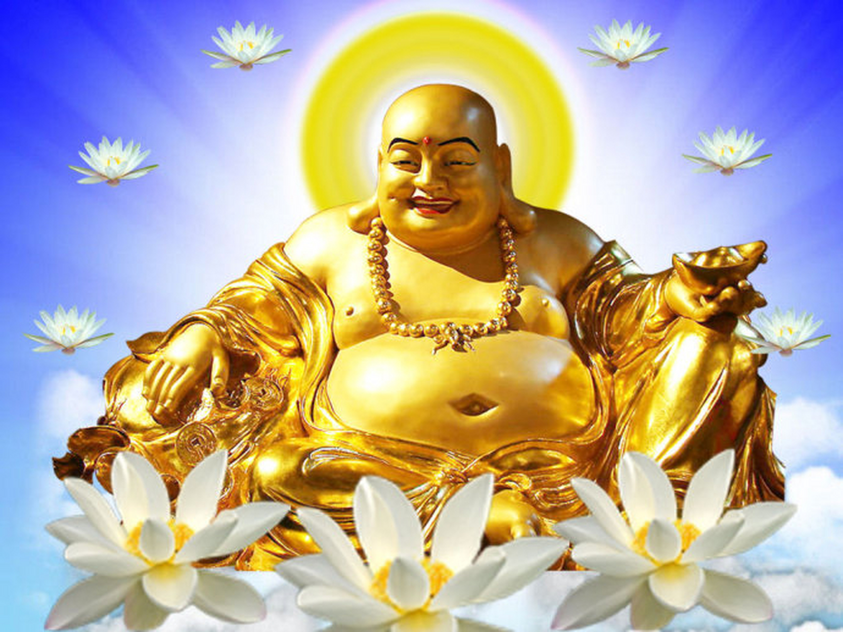 弥勒佛以袒胸露腹,笑容可掬的形象深受众人钟爱,他的笑容如阳光一般