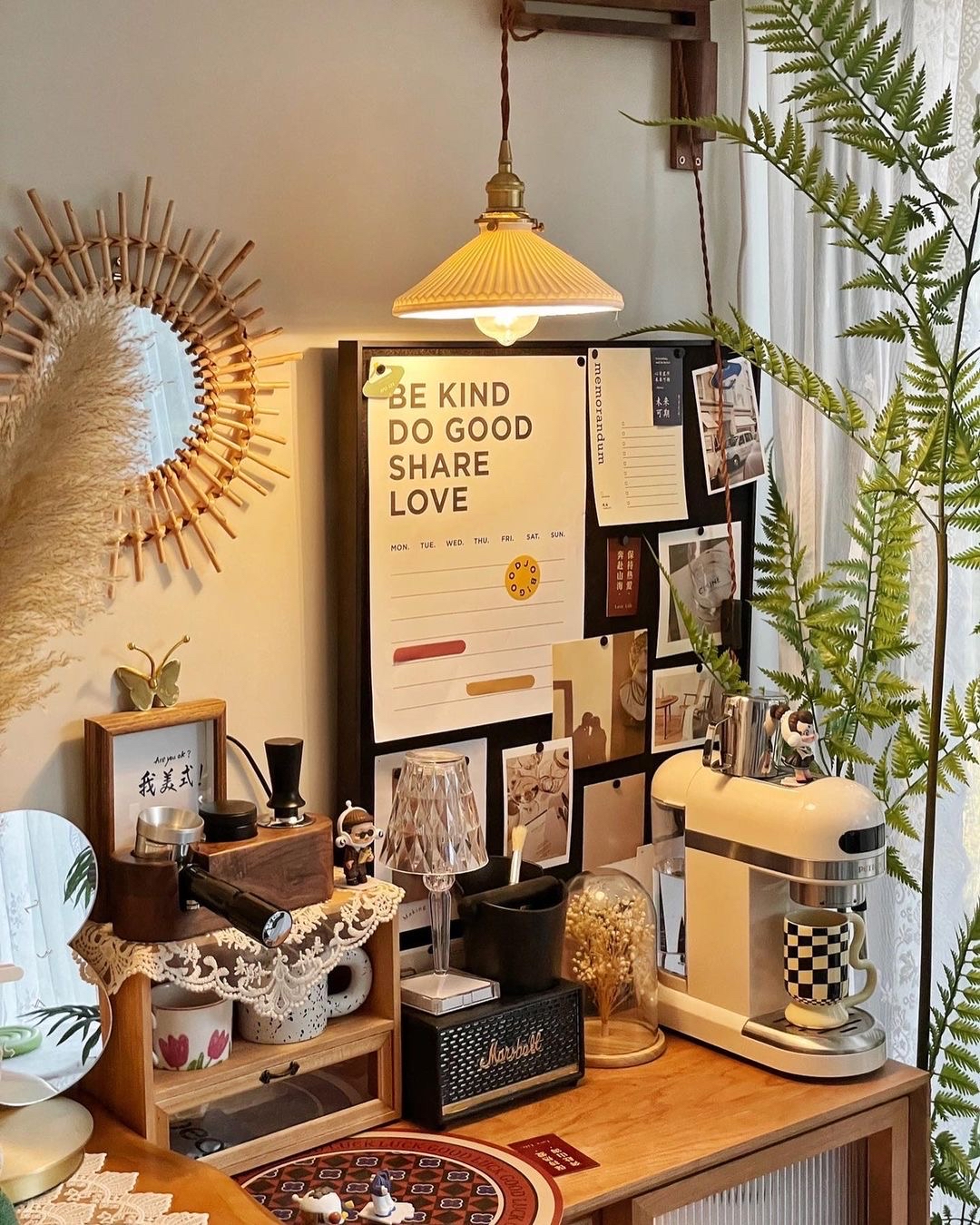 家庭咖啡角,白天晚上都很美