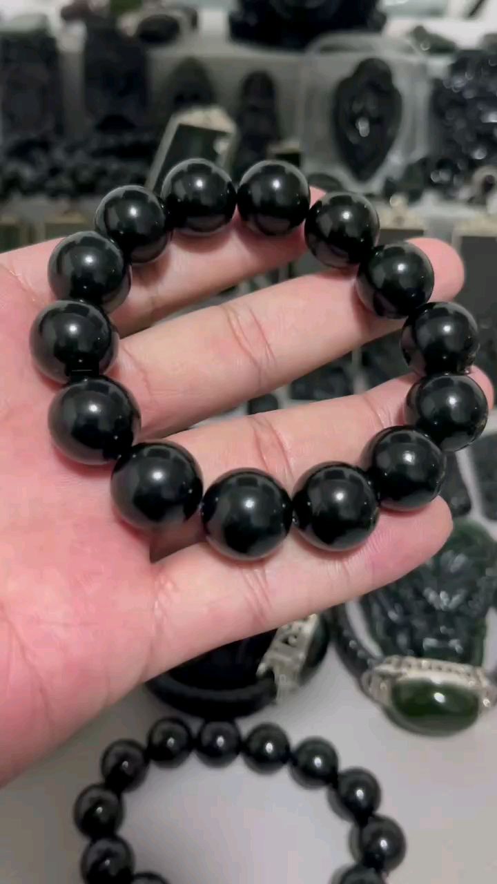 极品墨翠18手串 特价促销