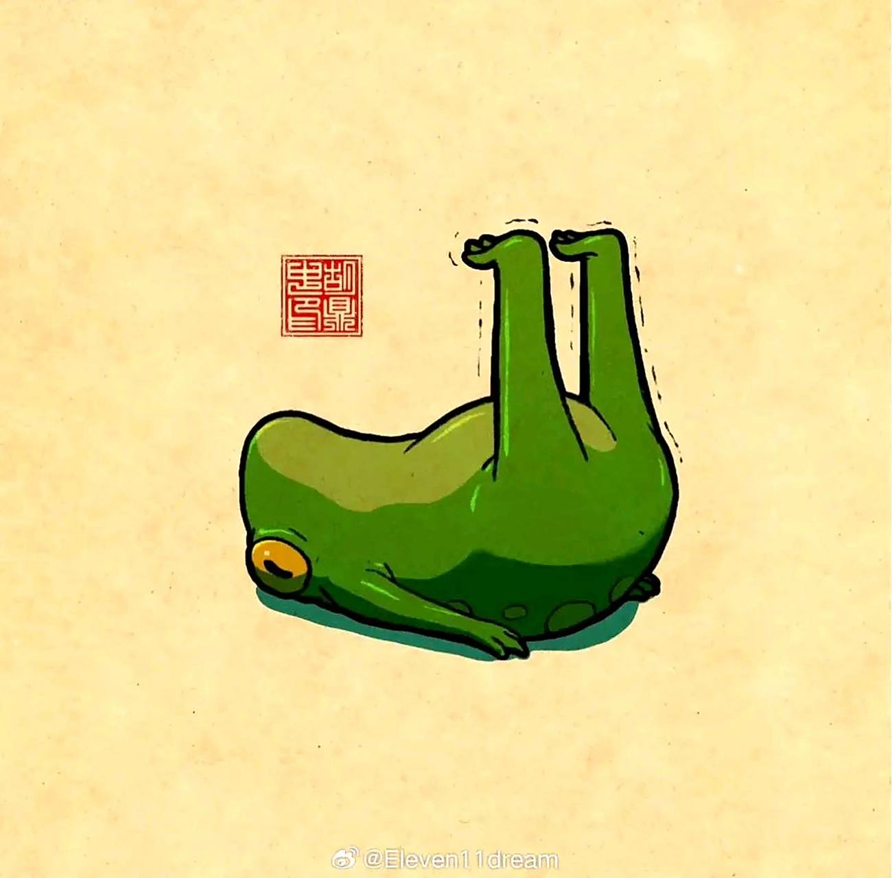 金蟾的禅意 #绘画欣赏