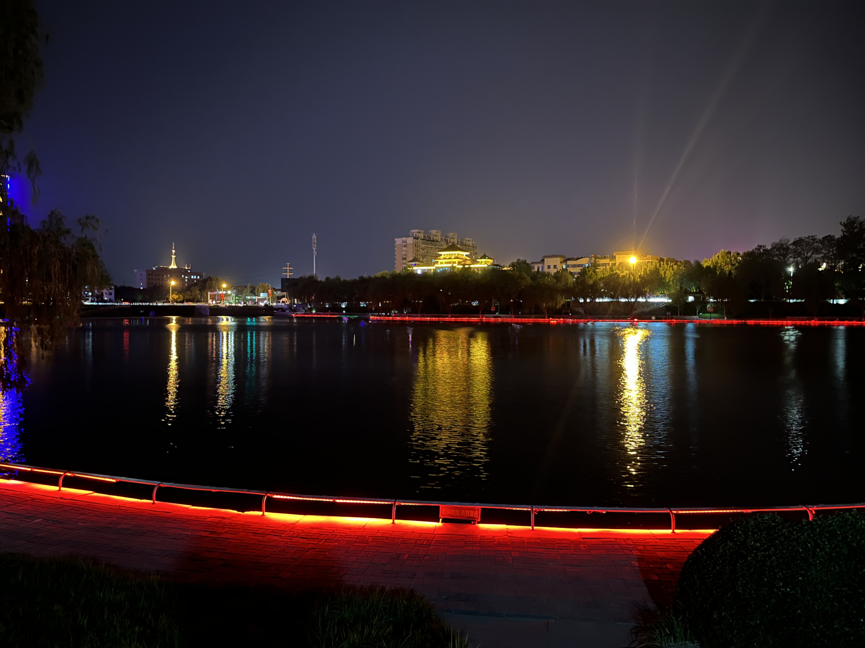 鹿泉区海山公园夜景#繁星旅行家