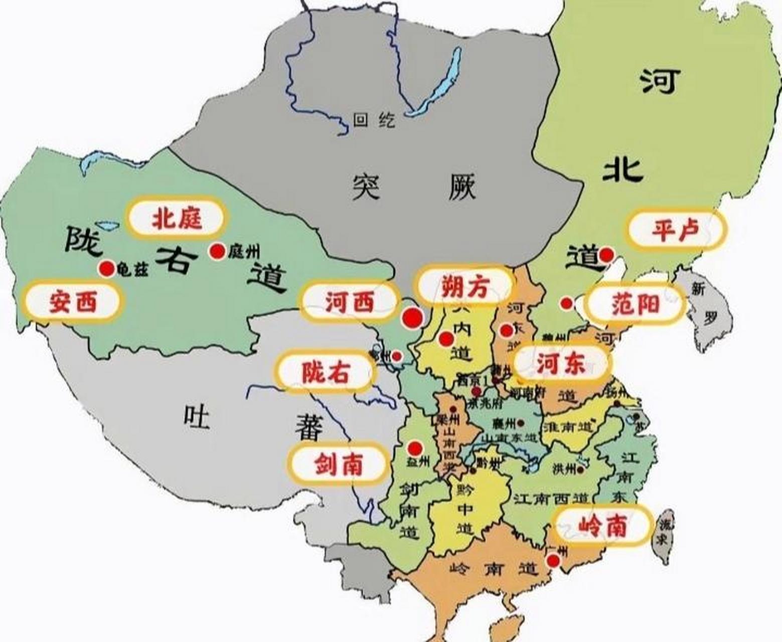 唐朝州郡地图图片
