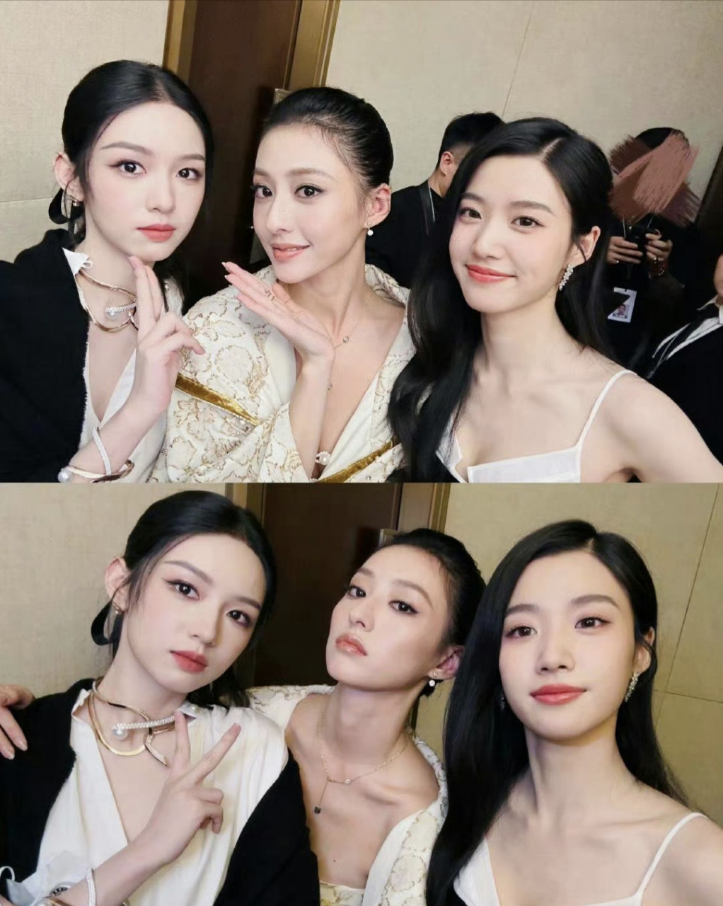 周也卢昱晓胡连馨合照!美女们都好甜!