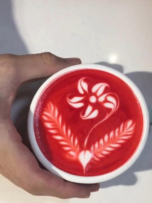 简单好看的咖啡拉花钩花