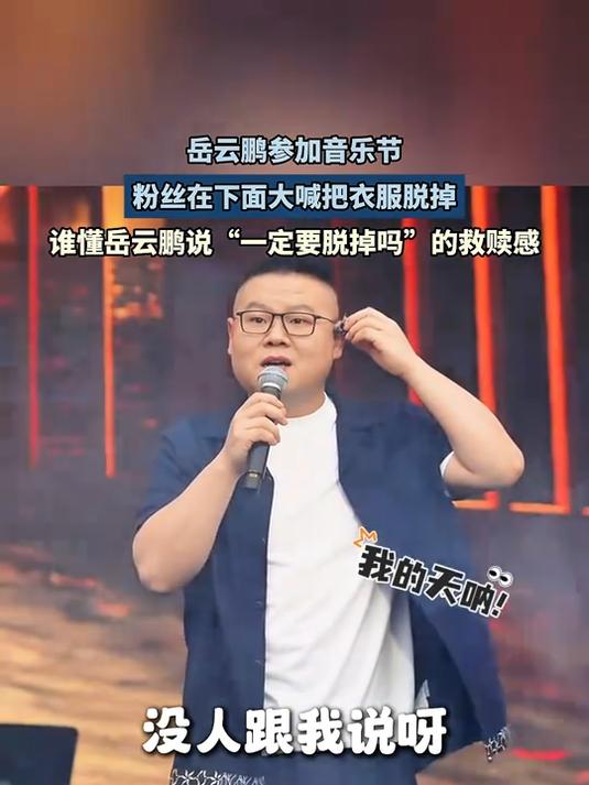 岳云鹏参加音乐节,粉丝在下面大喊把衣服脱掉!